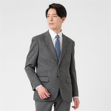 日本製生地ウール混ニットジャケット メンズ Tern(ターン)(チャコ－ルグレ－-S)