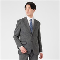 日本製生地ウール混ニットジャケット メンズ Tern(ターン)(チャコ－ルグレ－-S)