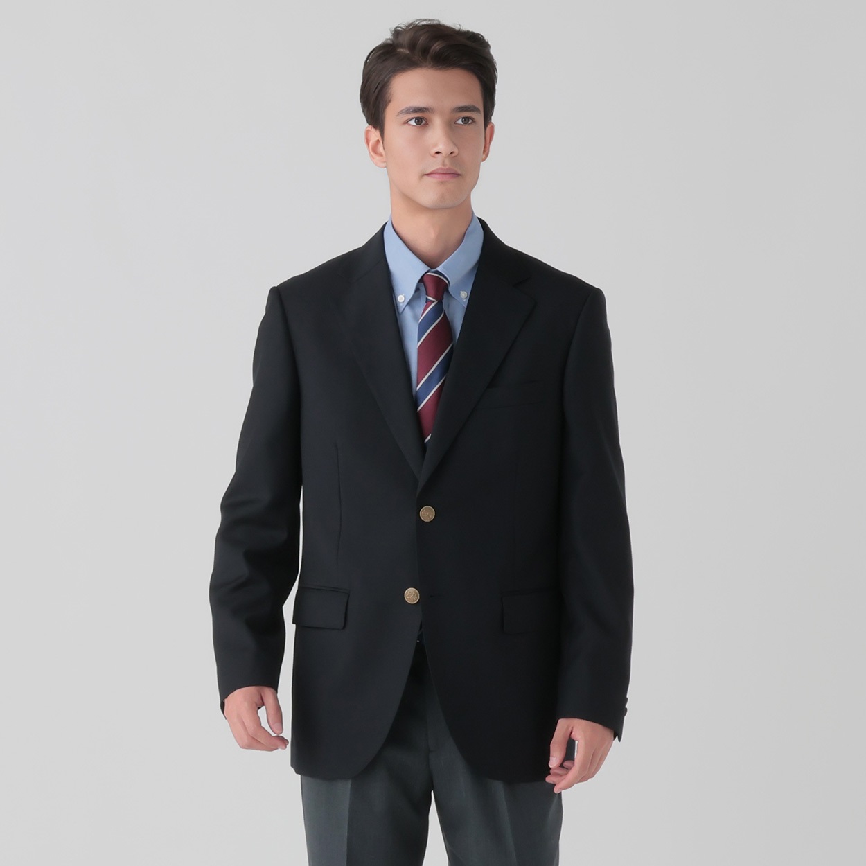 ネイビー ウール100%ジャケット Next：日本 ネイビー ブルー - Signature 100 % ウールジャケット from