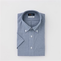 Tern 半袖形態安定綿100%カラードレスシャツ メンズ(コイアオ-45)