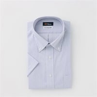 Tern 半袖形態安定綿100%カラードレスシャツ メンズ(ウスムラサキ-39)