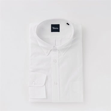 Tern 麻入り夏長袖シャツ メンズ(シロ-M)