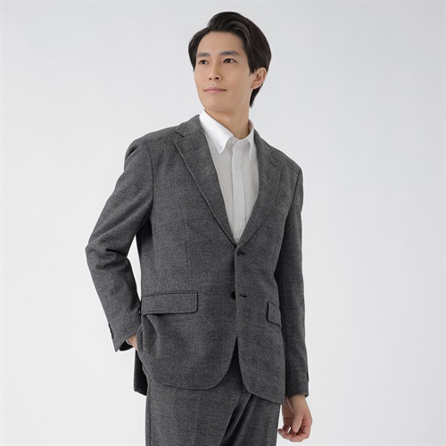 尾州織綿混ジャージセットアップジャケット メンズ Tern(ターン)(ウスクロ-S)