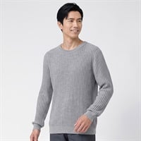 Tern あぜ編みクルーネックニット メンズ(ウスクロ-M)