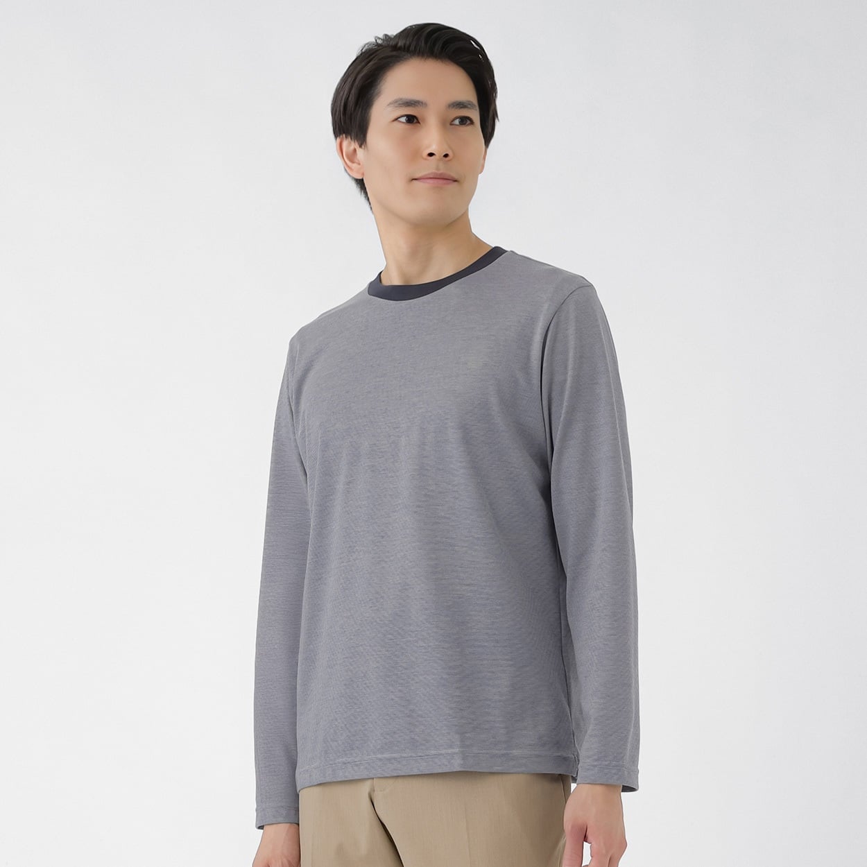 長袖ストレッチボーダーTシャツ メンズ Tern(ターン)(コイアオ-M)