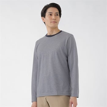 長袖ストレッチボーダーTシャツ メンズ Tern(ターン)(コイアオ-M)