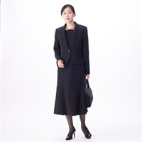 ブラックフォーマル 黒さが際立つヘチマ衿アンサンブル レディス 喪服 礼服