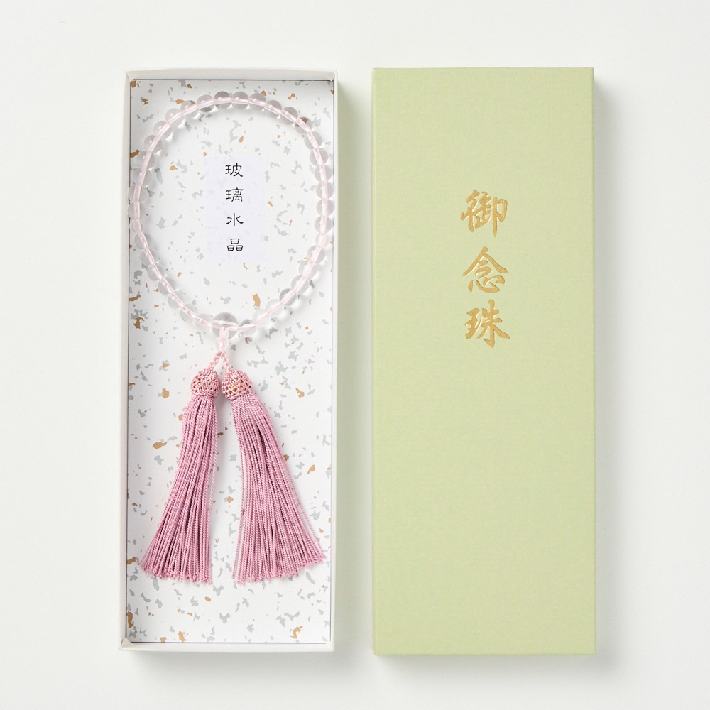 ブラックフォーマル小物 玻璃水晶女性用片手念珠 レディス | イオン