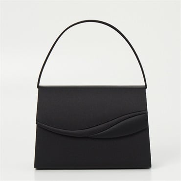 モダンデザイン被せはっ水生地ブラックフォーマル バッグ