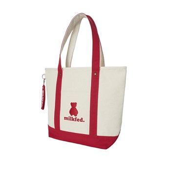 MILKFED.(ミルクフェド) AQO STUDIOS TOTE BAG <06 V従販>(ホワイト-フリー)
