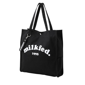 MILKFED.(ミルクフェド) PIPING TOTE COOPER LOGO <06 V従販>(ブラック-フリー)
