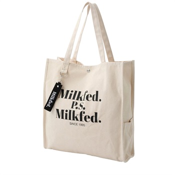 MILKFED.(ミルクフェド) DIDONE LOGO BIG TOTE <06 V従販>(ホワイト-フリー)