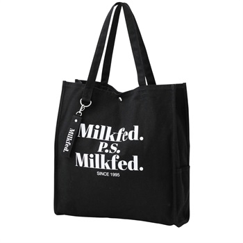 MILKFED.(ミルクフェド) DIDONE LOGO BIG TOTE <06 V従販>(ブラック-フリー)