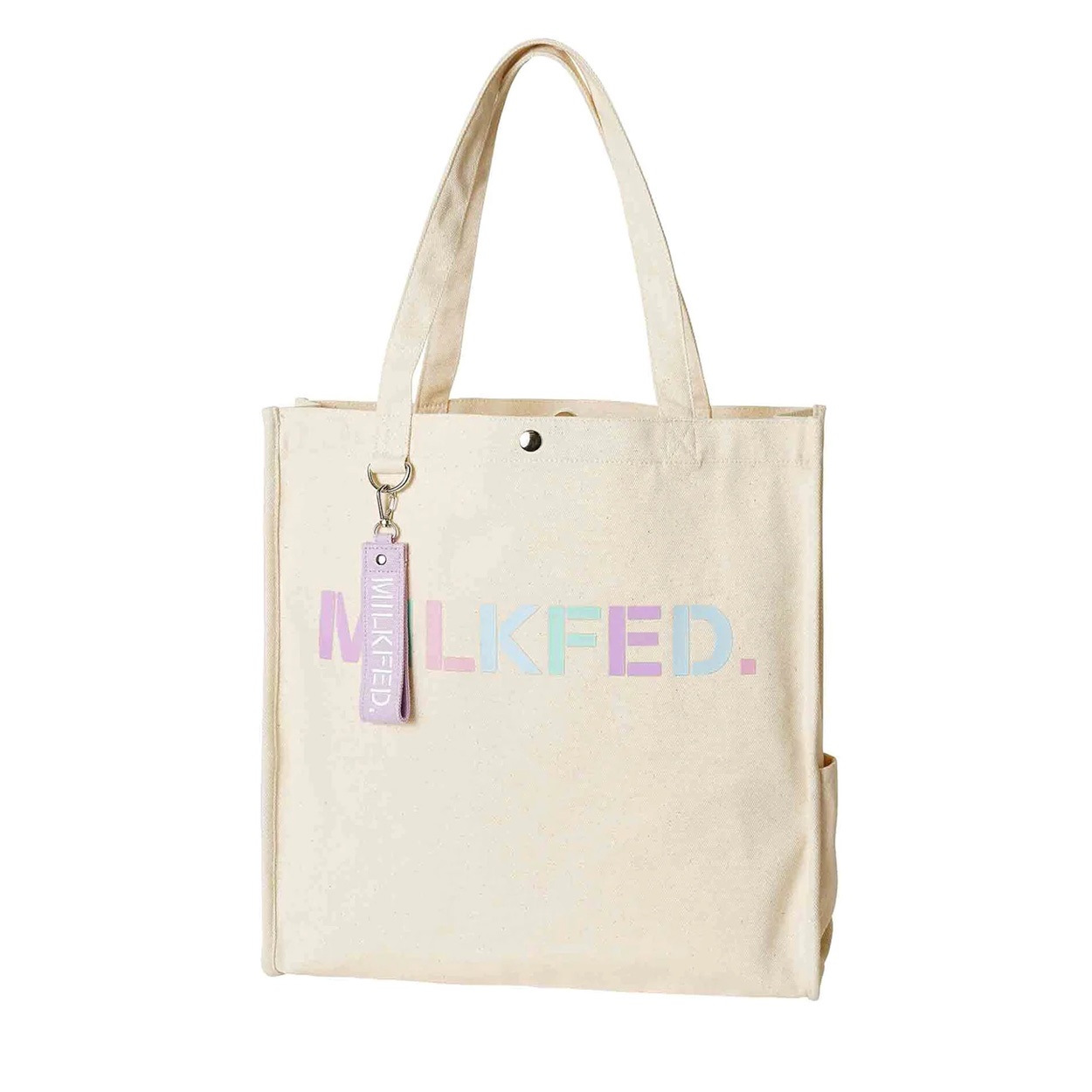 MILKFED.(ミルクフェド) PIPING SQUARE TOTE MULTI LOG <06 V従販>(A-フリー)