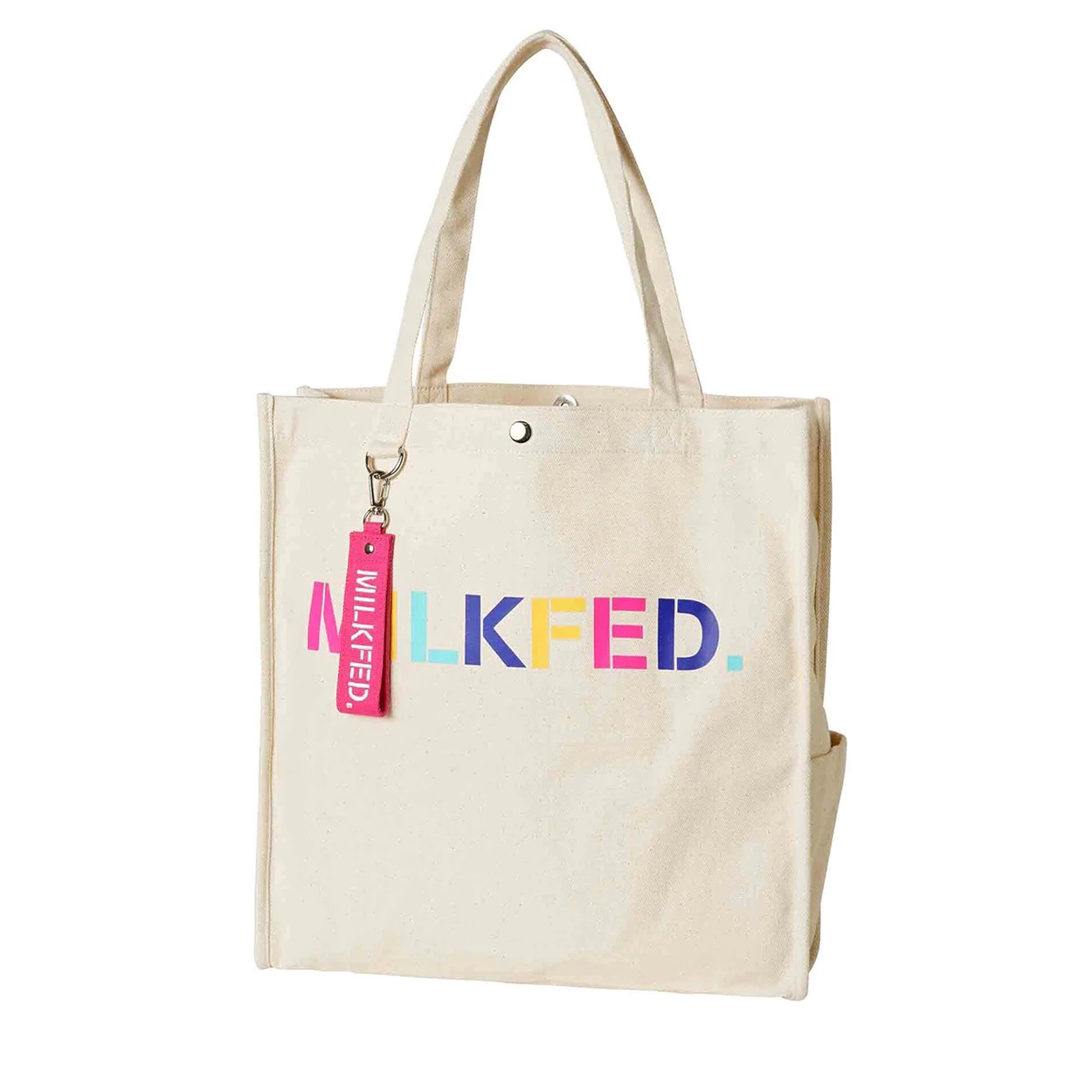 MILKFED.(ミルクフェド) PIPING SQUARE TOTE MULTI LOG <06 V従販>(B-フリー)
