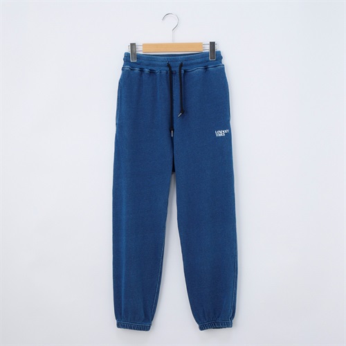 カットデニム裏毛イージーパンツ