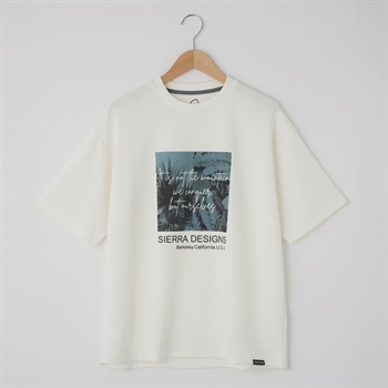 SIERRA DESIGNS(シエラデザインズ)  フロントプリントTシャツ ボタニカル(シロ-M)