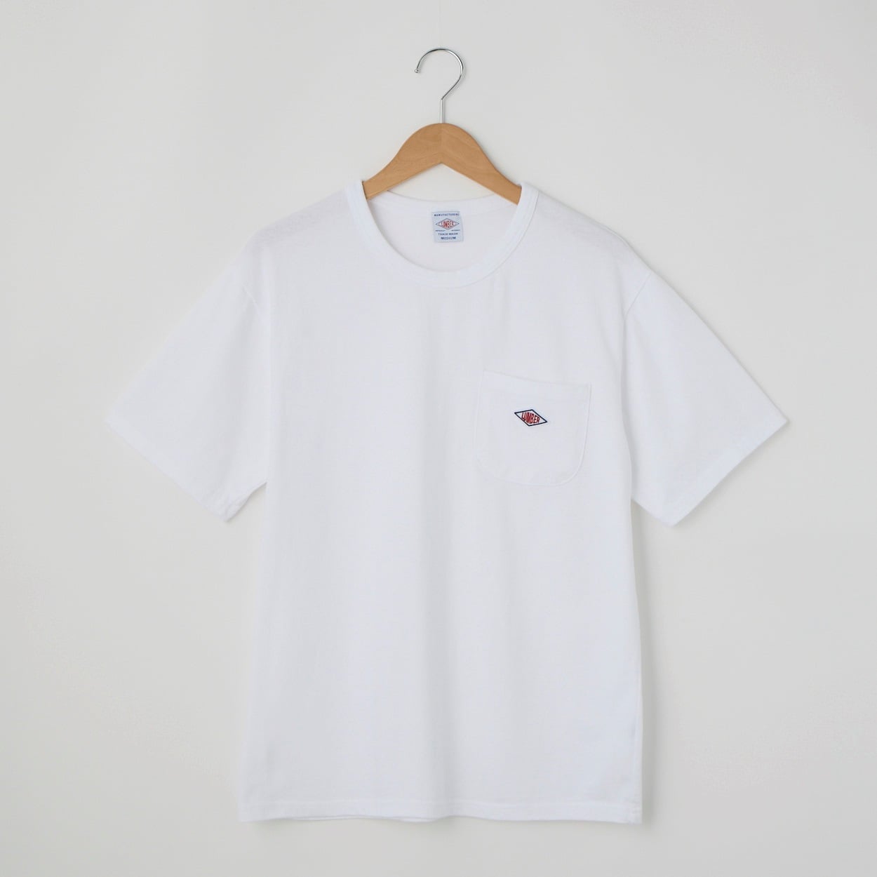 LUMBER(ランバー) POCKET EMBLEM Tシャツ(シロ-L)