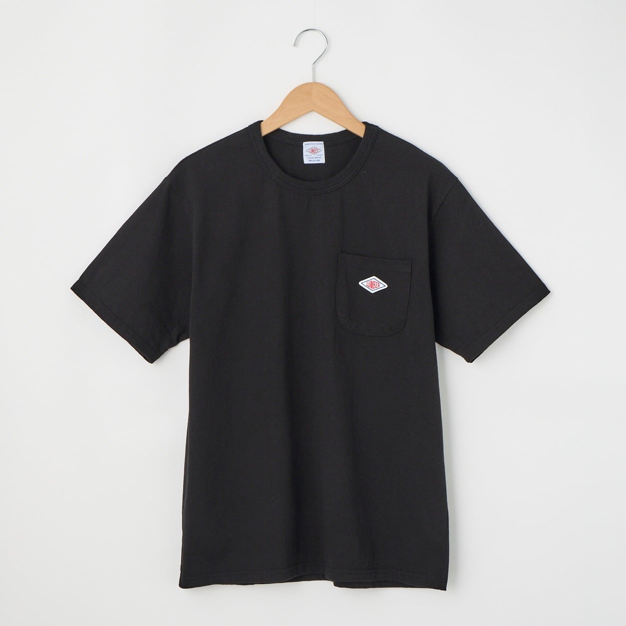LUMBER(ランバー) POCKET EMBLEM Tシャツ(クロ-L)