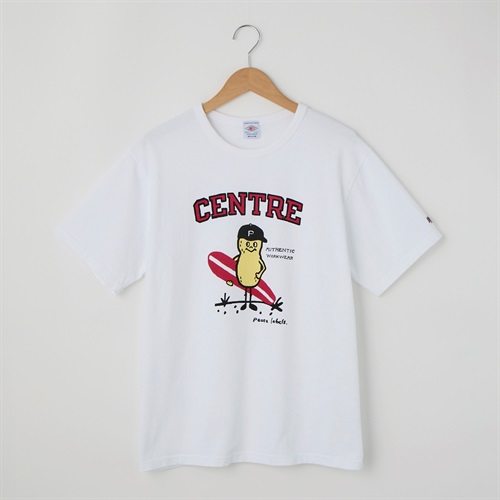 LUMBER(ランバー) PEANUTS SURF Tシャツ(シロ-S)