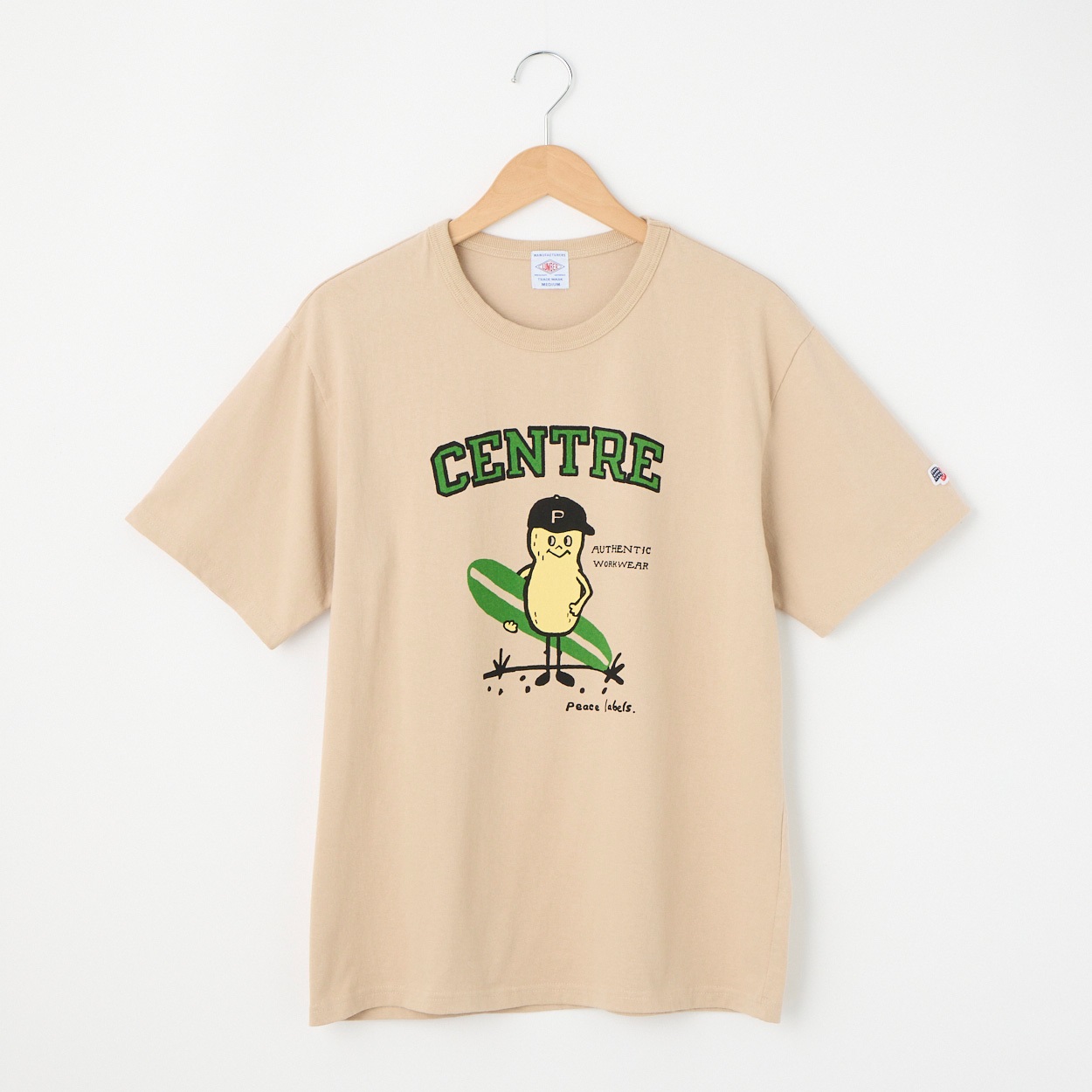 LUMBER(ランバー) PEANUTS SURF Tシャツ(ウスチャ-M)