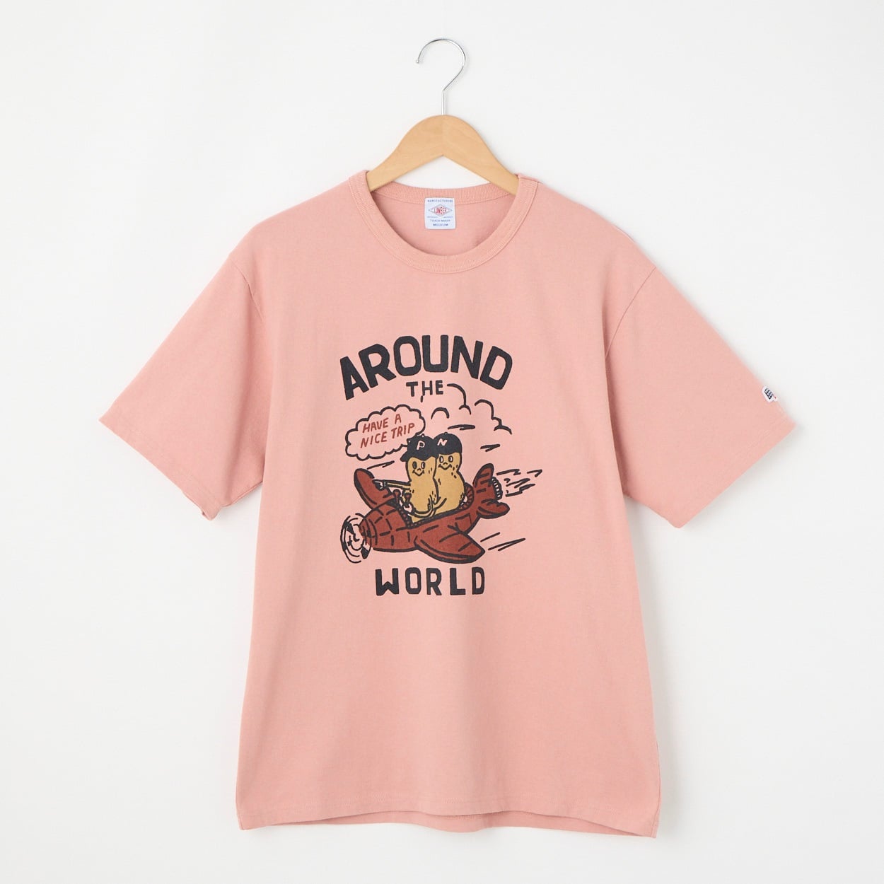 LUMBER(ランバー) AROUND THE WORLD Tシャツ(ウスアカ-S)