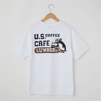 LUMBER(ランバー) U.S COFFEE CAFÉ Tシャツ(シロ-S)