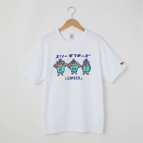 LUMBER(ランバー) スリーモンキー Tシャツ(シロ-S)