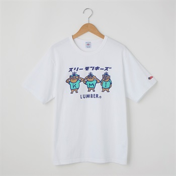 LUMBER(ランバー) スリーモンキー Tシャツ(シロ-S)