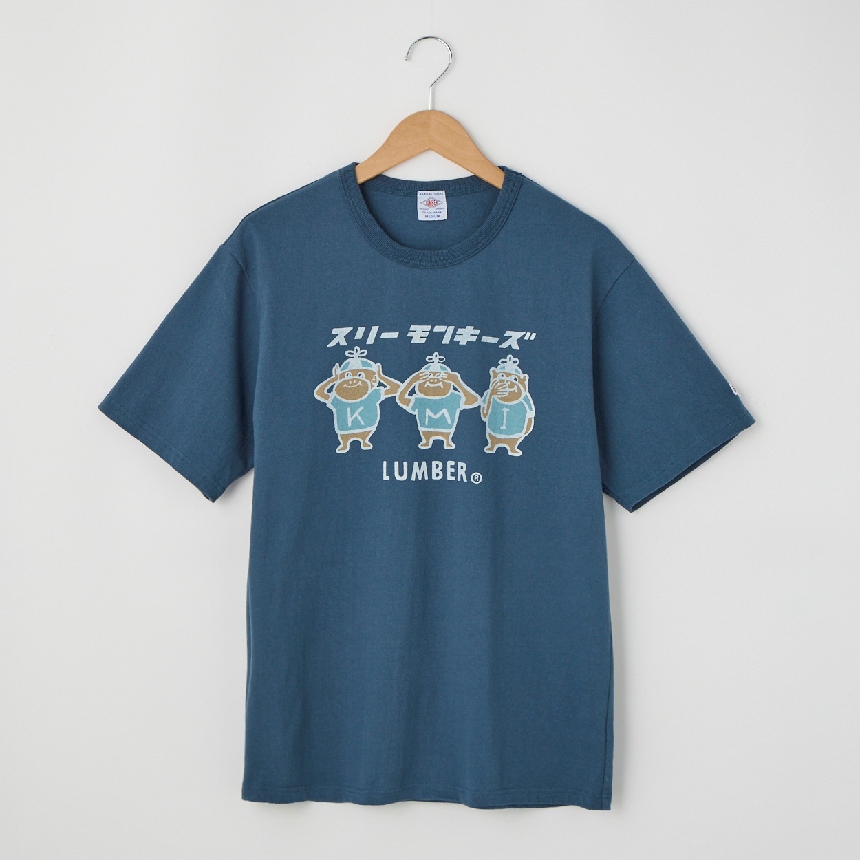 LUMBER(ランバー) スリーモンキー Tシャツ(Ａミドリ-M)