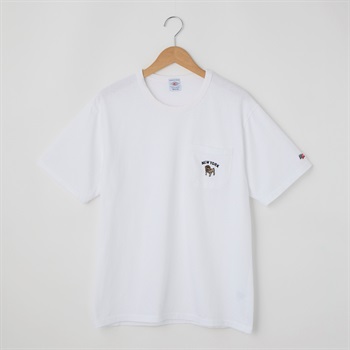 LUMBER(ランバー) 別注ポケットTシャツ(フレブル)(シロ-S)