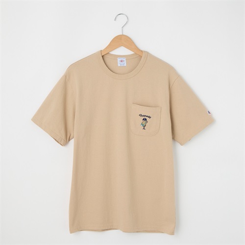 LUMBER(ランバー) 別注ポケットTシャツ(ピーナッツ)(ウスチャ-S)