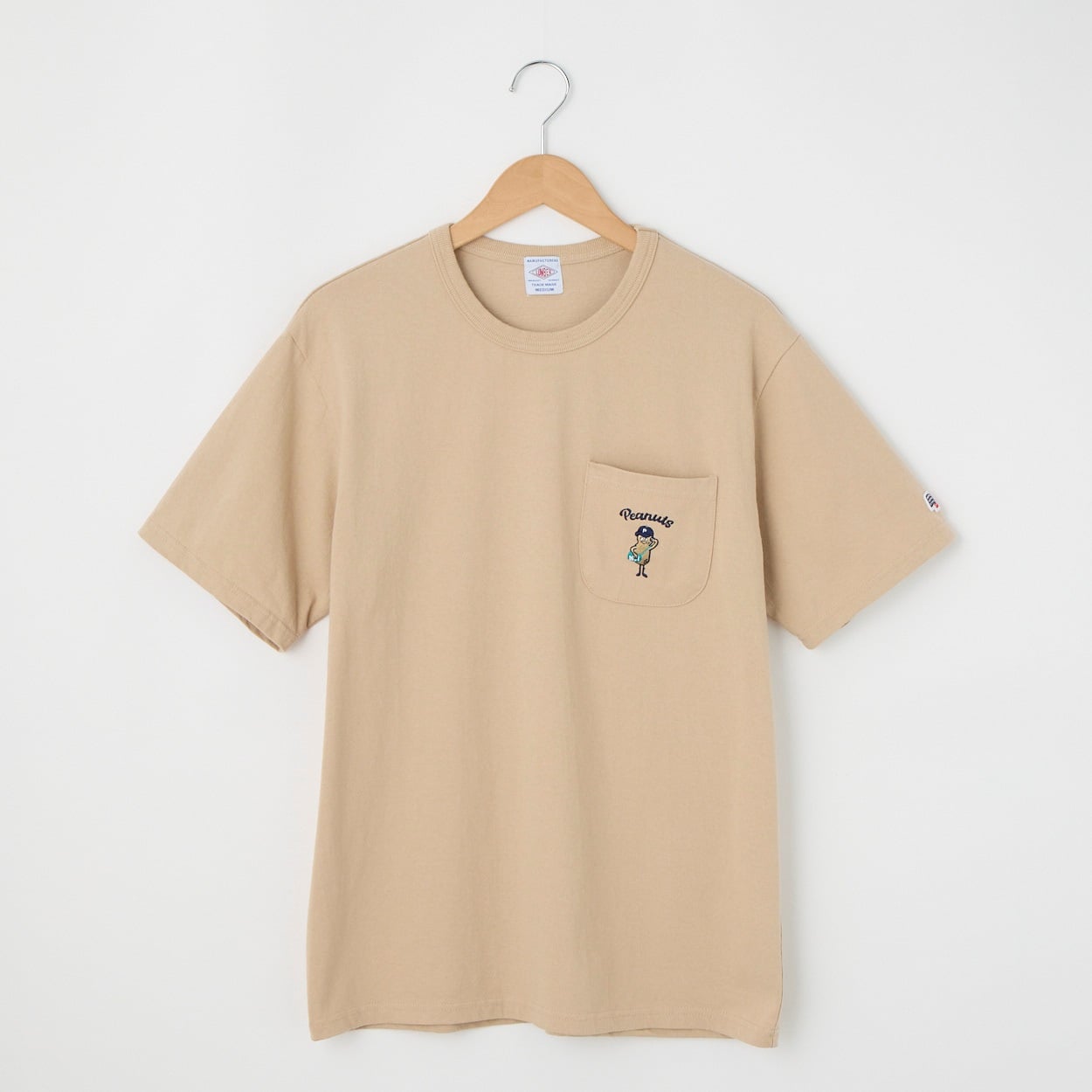 LUMBER(ランバー) 別注ポケットTシャツ(ピーナッツ)(ウスチャ-S)