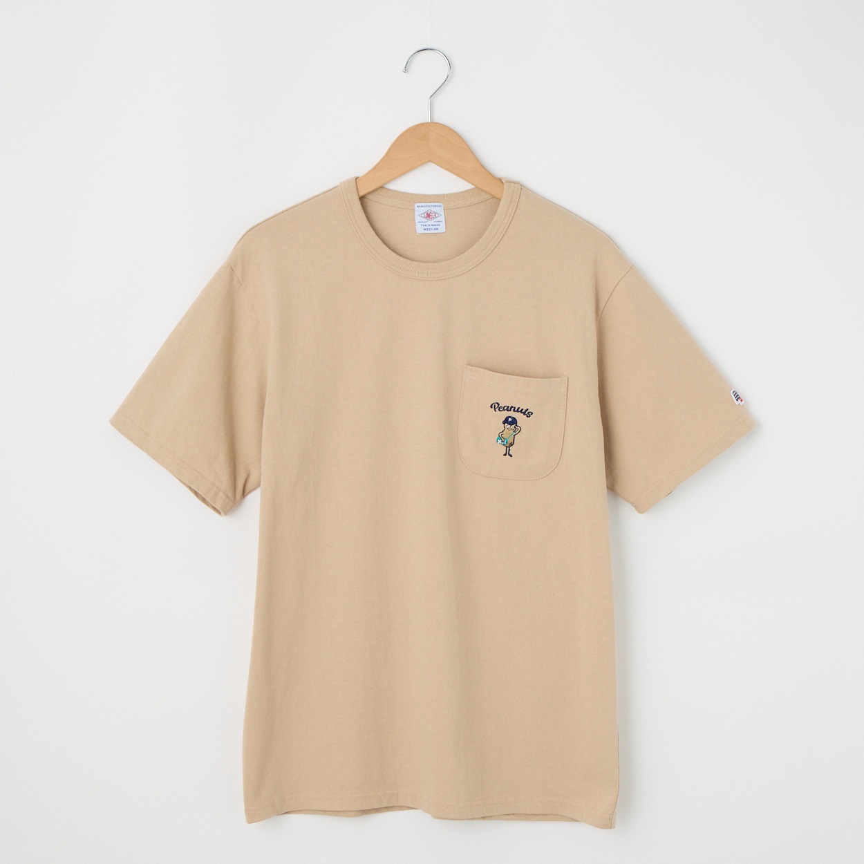 LUMBER(ランバー) 別注ポケットTシャツ(ピーナッツ)(ウスチャ-L)