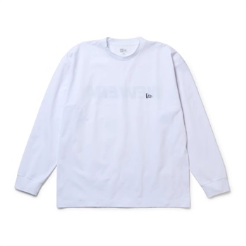 NEWERA(ニューエラ) 長袖 ユーティリティー オーバーサイズド Tシャツ Wordmark Logo ホワイト アウトドア(シロ-M)