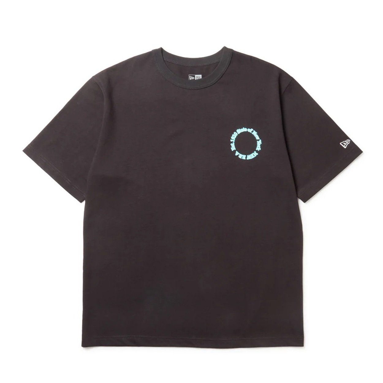 NEWERA(ニューエラ) 半袖 ウォッシュド コットン Tシャツ Circle Logo スミクロ(クロ-L)