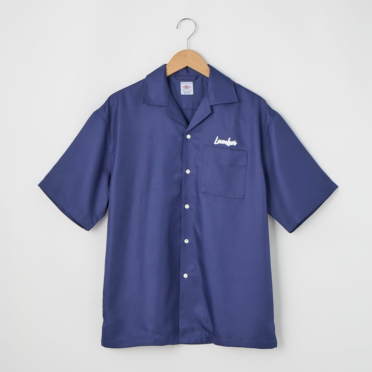 刺繍入りネイビー半袖シャツ　【9月末まで掲載】 LUMBER(ランバー) 別注 バック刺繍半袖シャツ | イオンスタイル