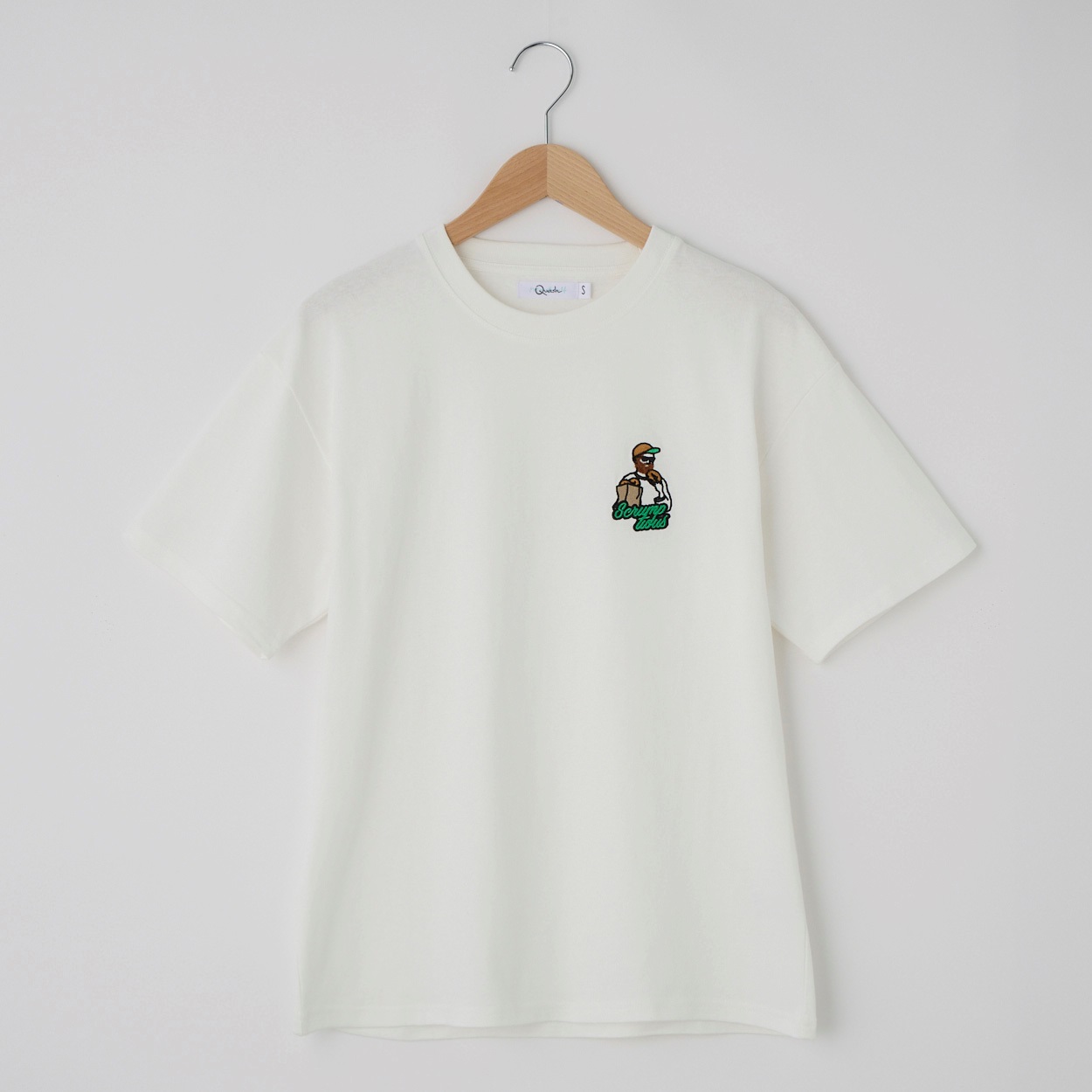 QUASH(クアッシュ) 天竺1ポイントサガラ刺繍Tシャツ(ヒゲ) | イオン