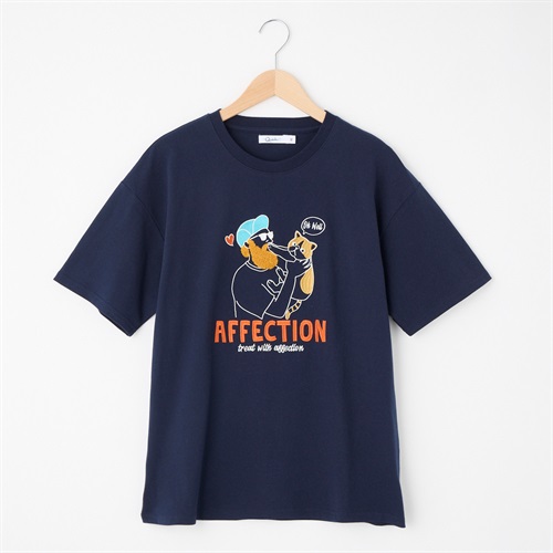 QUASH(クアッシュ) 天竺ヒゲサガラ大刺繍Tシャツ(ヒゲ)