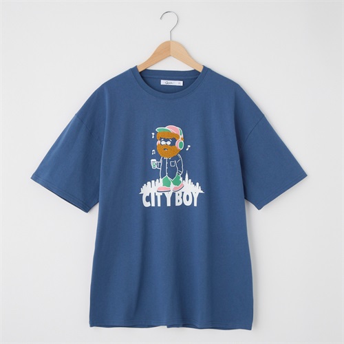 QUASH(クアッシュ) 天竺ヒゲサガラ大刺繍Tシャツ(OJI)