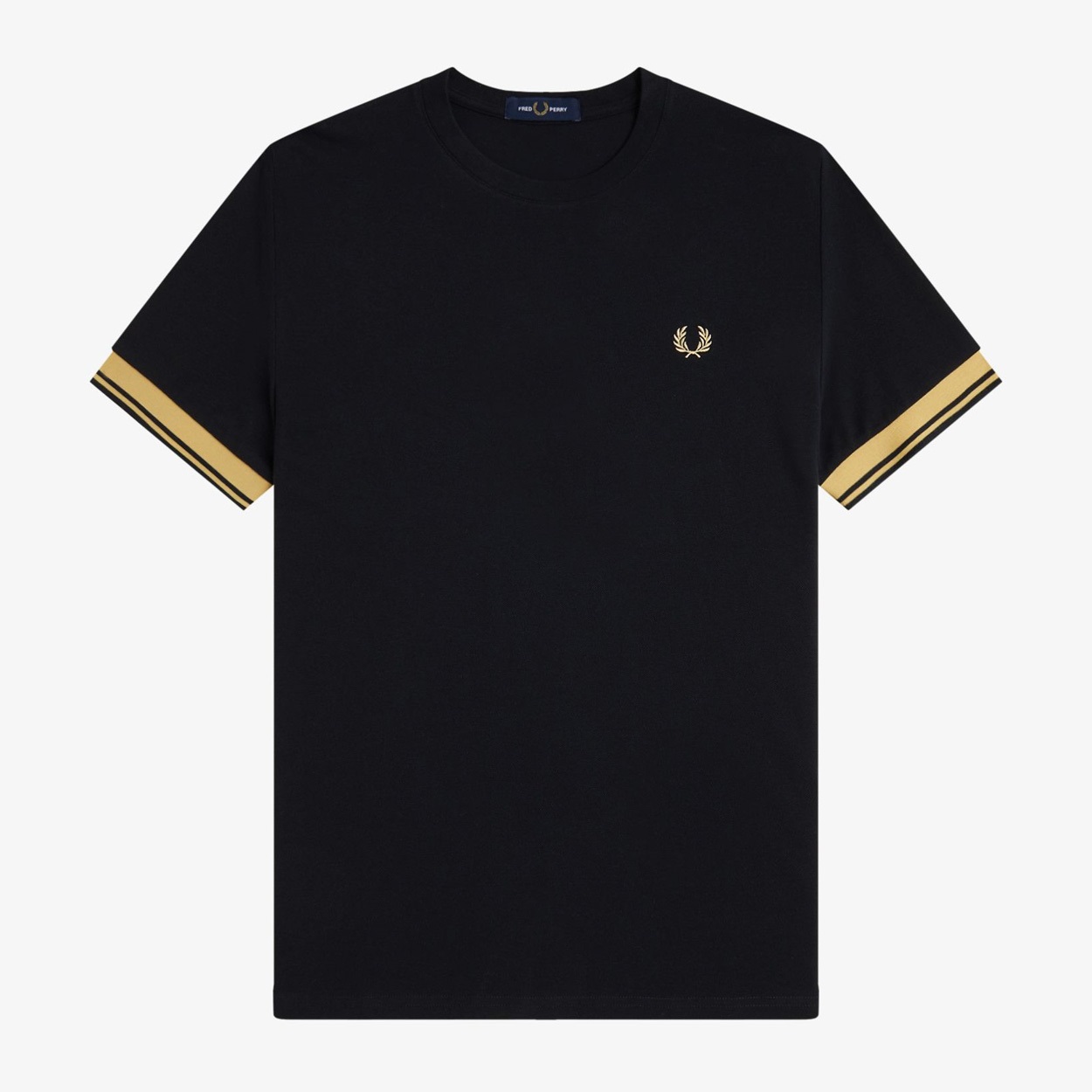 FRED PERRY(フレッドペリー) TWIN TIPPED CUFF T-SHIRT(クロ-L)