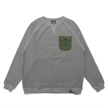 KRIFF MAYER(クリフメイヤー) モチのびドロストスウェットTシャツ(チャコ－ルグレ－-M)