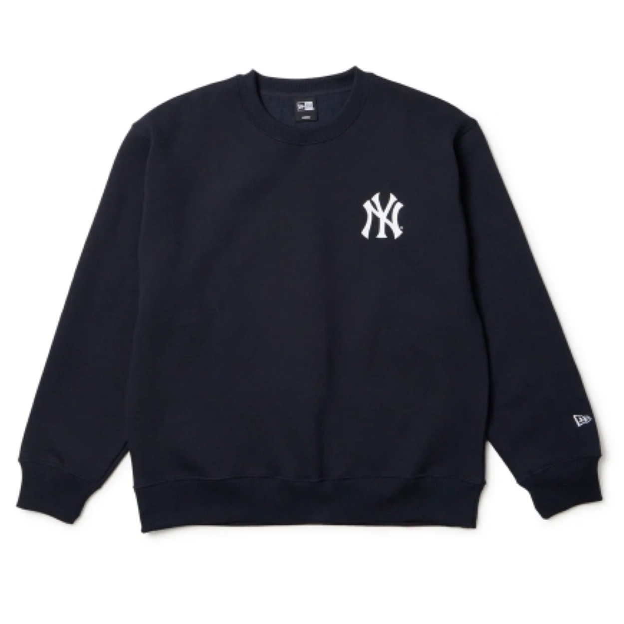 NEWERA(ニューエラ) 裏毛 オーバーサイズド スウェット クルーネック Powered by GORO NAKATSUGAWA（MIN-NANO）<06 V従販>(ネイビー-L)