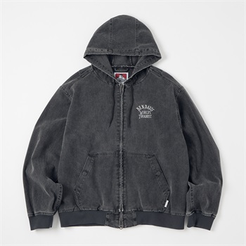 BEN DAVIS(ベンディビス) FADED TWILL ZIP HOODIE(クロ-M)