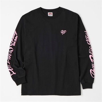 BEN DAVIS(ベンディビス) HEARTY LETTER WIDE L/S T(クロ-M)