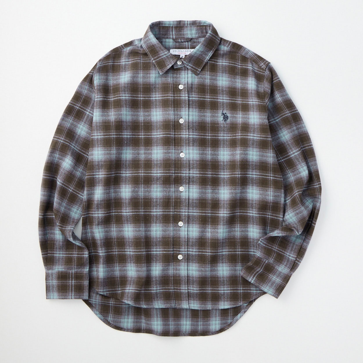 U.S.POLO ASSN.(ユーエスポロアッスン) 長袖チェックシャツ(チャ-M)