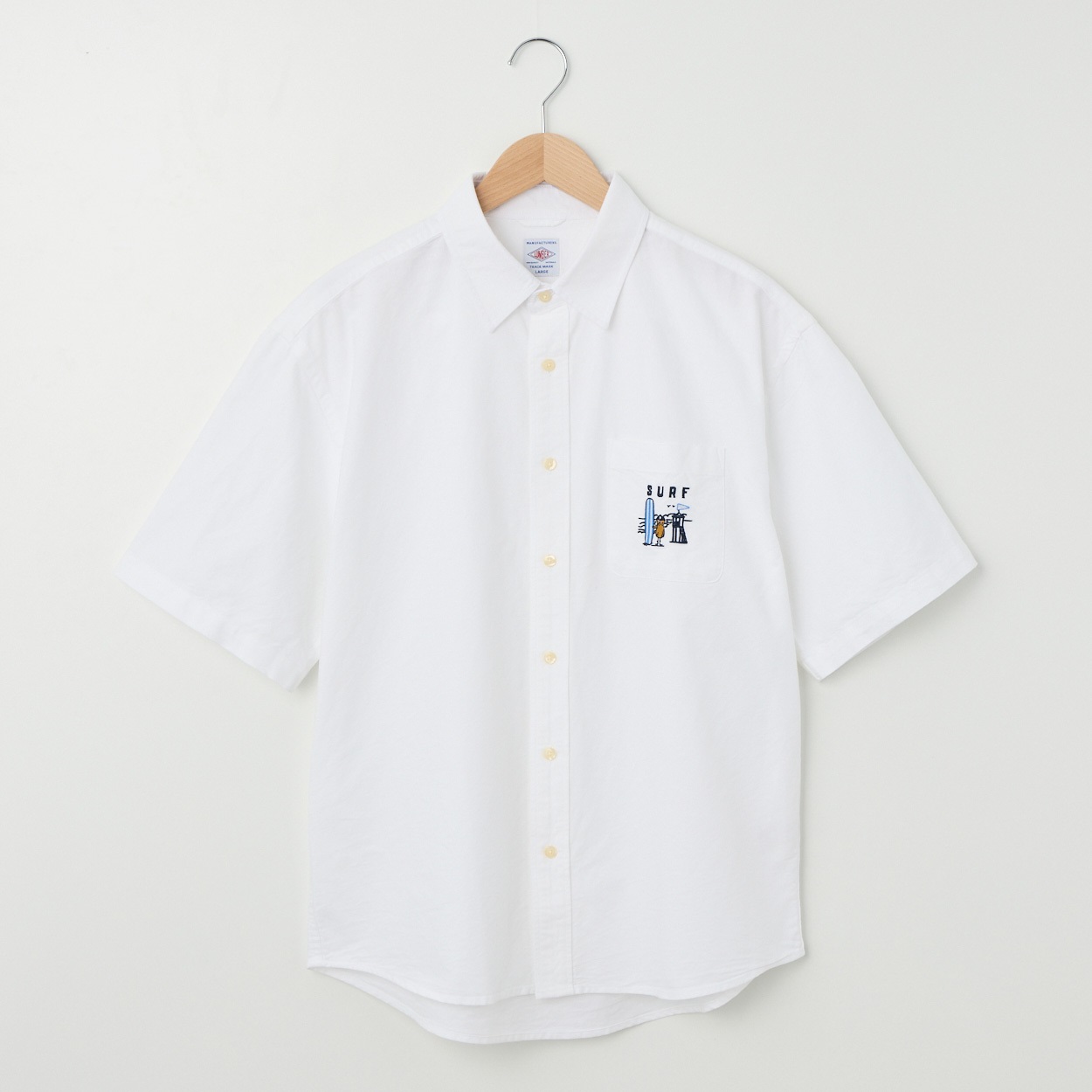 美品】LEONARD アジサイ柄 半袖シャツ 金ボタン Lサイズ 半袖