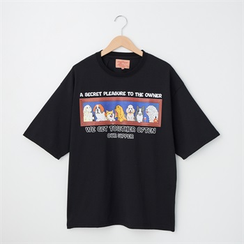 アニマル前後プリント Tシャツ スクエア