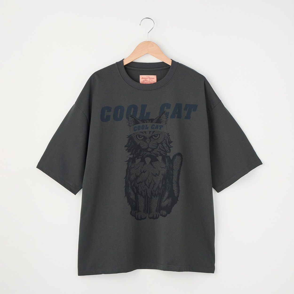 アニマル前後プリント ビッグTシャツ(チャコ－ルグレ－-L)