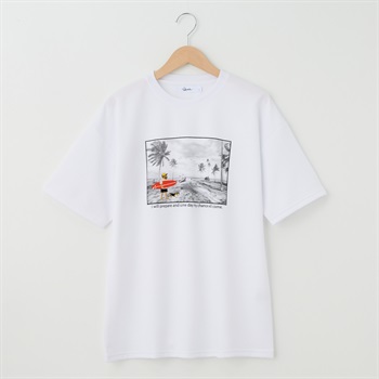 QUASH(クアッシュ) ポンチフォト刺繍Tシャツ(ヒゲ)